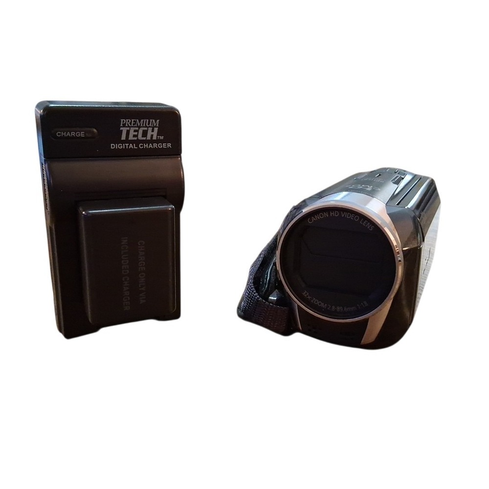 Canon Vixia HF R300 Video Camera Camcorder Full HD 51x Zoom Battery Charger READ
